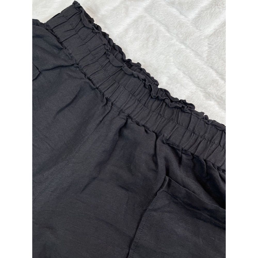 Show Me Your Mumu Shorts Women's (S) Black Linen Blend Mini Shorts High Rise